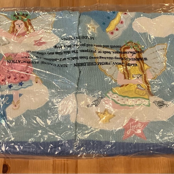 NWT Quacker Factory Angel Cardigan Blue Embroidered Angel Cardigan Size Large - Picture 2 of 14